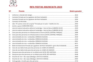 Imagen de RIFA FIESTAS 2023