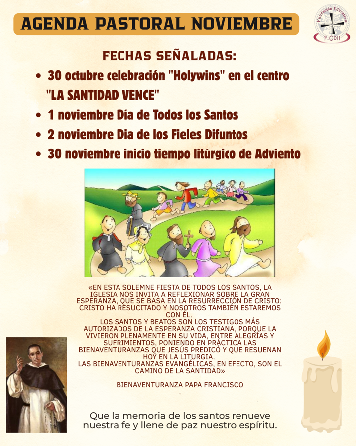 Imagen de AGENDA PASTORAL NOVIEMBRE