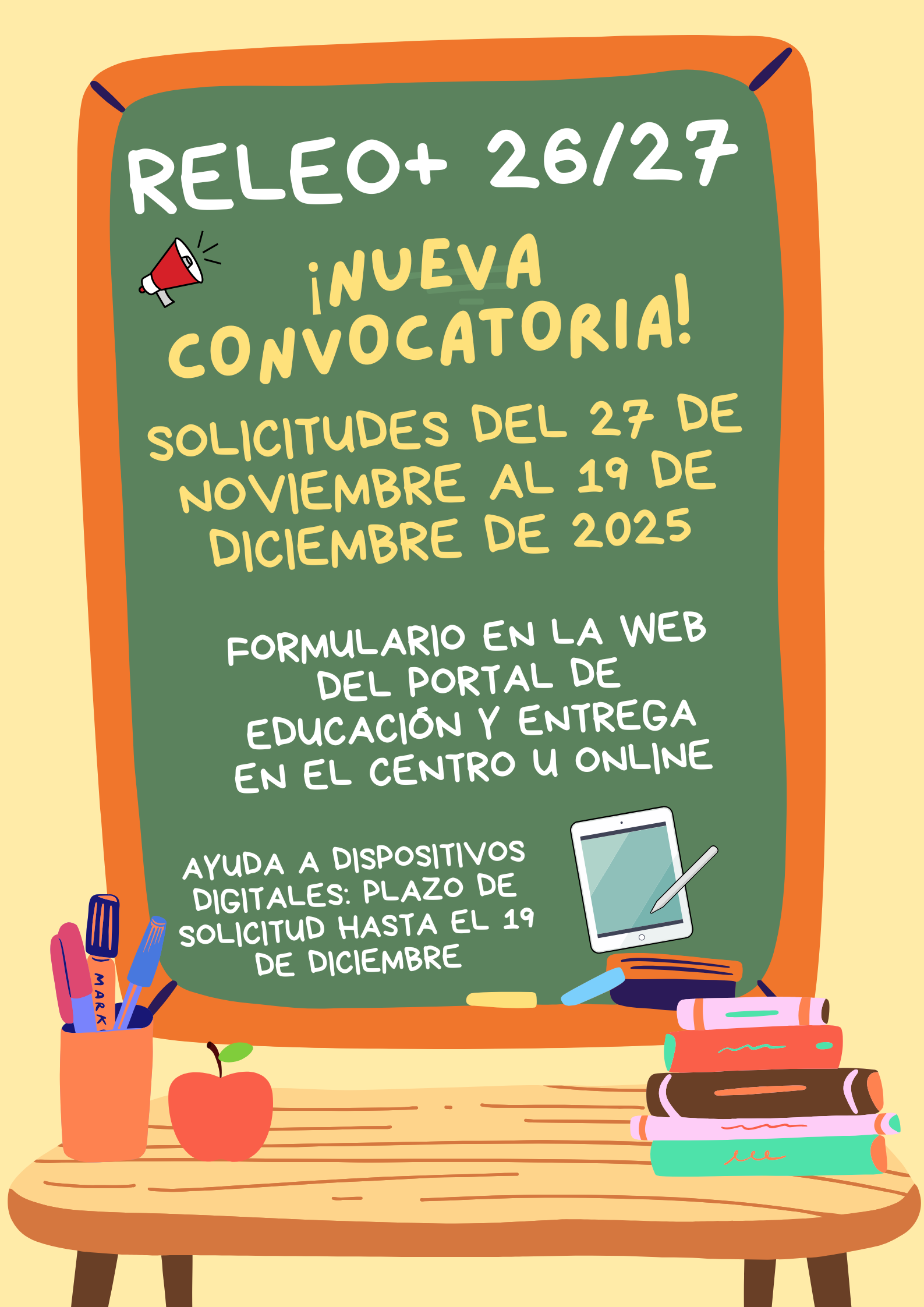 Imagen de NUEVA CONVOCATORIA RELEO+ 26/27